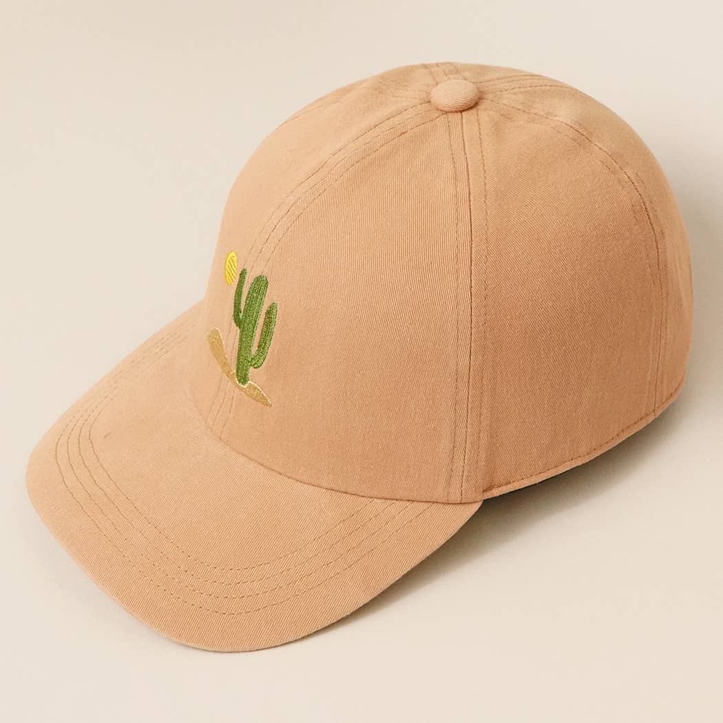 Cactus Embroidered Baseball Hat