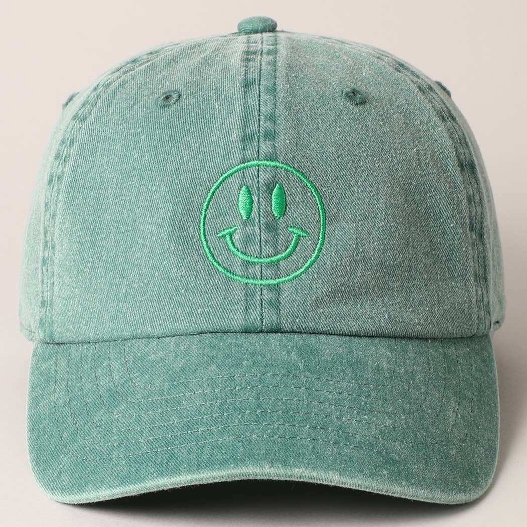 Happy Face Cotton Baseball Hat