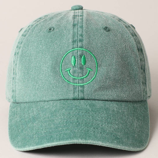 Happy Face Cotton Baseball Hat